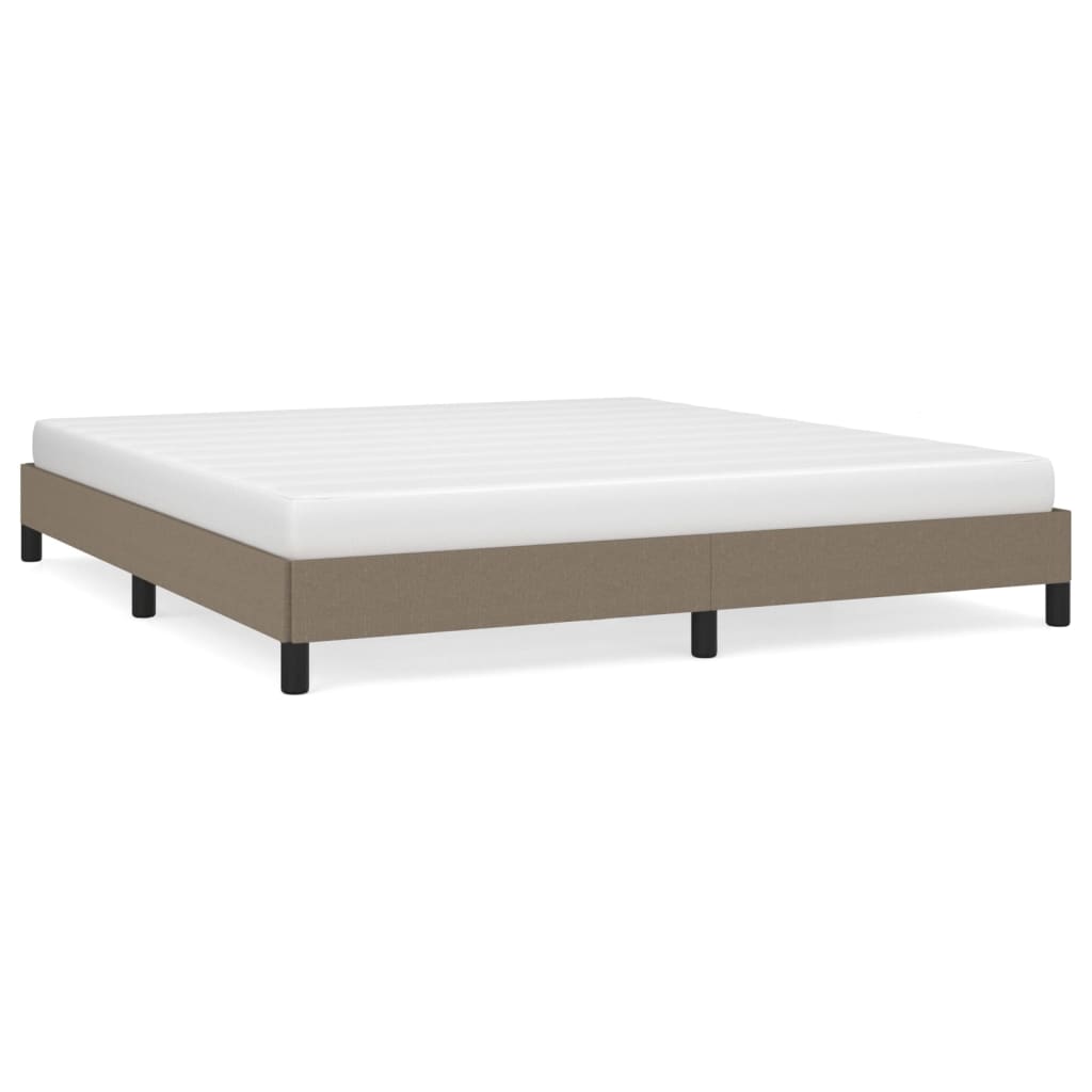 Estructura de cama de tela gris taupe 160x200 cm