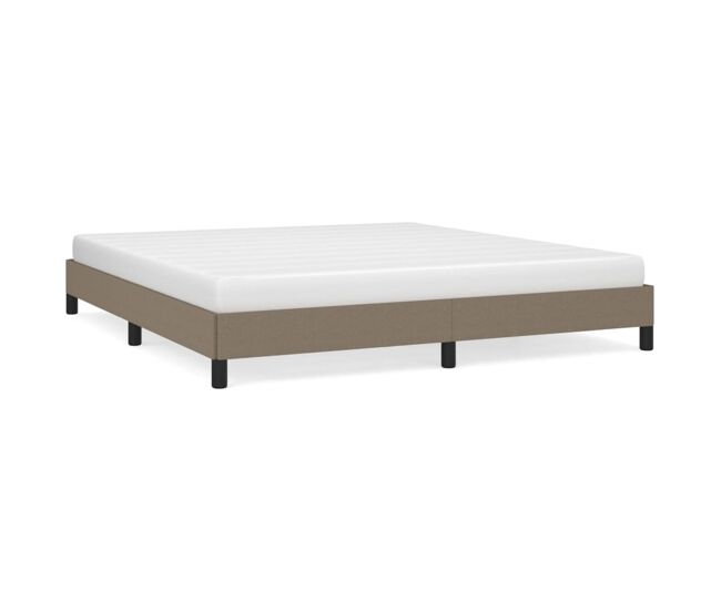 Estructura de cama de tela gris taupe 160x200 cm