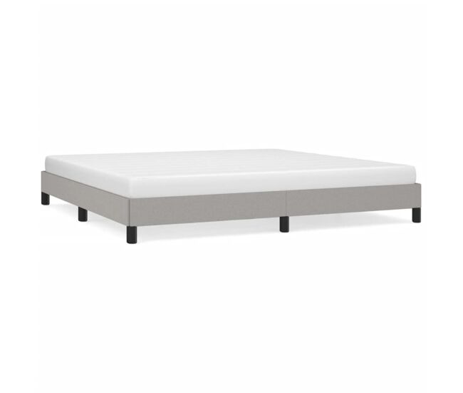 Estructura de cama gris claro tela 200x200 cm