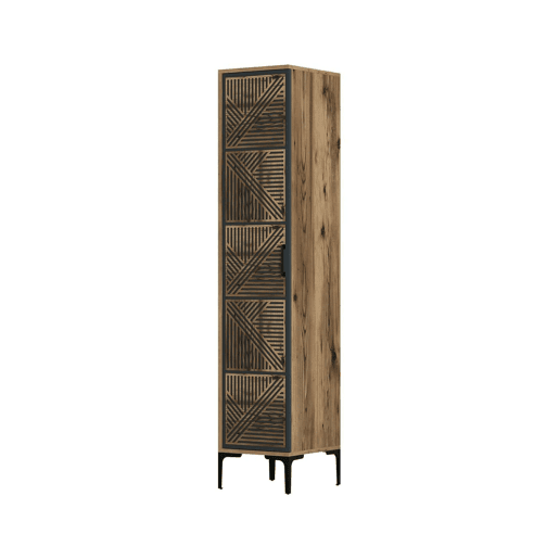 Armário multiuso com 1 porta efeito madeira Armário multiuso com 1 porta efeito madeira