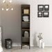 Armário multiuso com 1 porta efeito madeira Armário multiuso com 1 porta efeito madeira Negro/ Madera