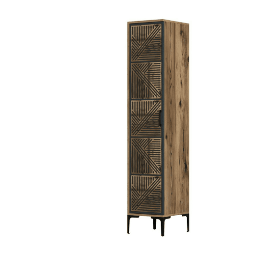 Armário multiuso com 1 porta efeito madeira Armário multiuso com 1 porta efeito madeira