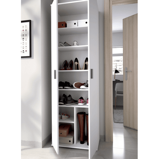 Armário multiuso com 2 portas com efeito madeira Armário multiuso com 2 portas com efeito madeira