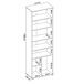 Armário multiuso com 2 portas com efeito madeira 61 Armário multiuso com 2 portas com efeito madeira 61 Blanco