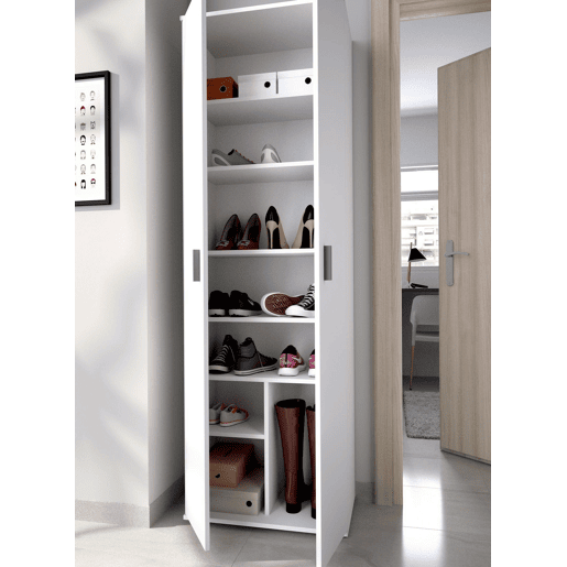 Armário multiuso com 2 portas com efeito madeira Armário multiuso com 2 portas com efeito madeira