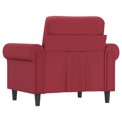 vidaXL Poltrona 60 cm couro artificial vermelho tinto vidaXL Poltrona 60 cm couro artificial vermelho tinto