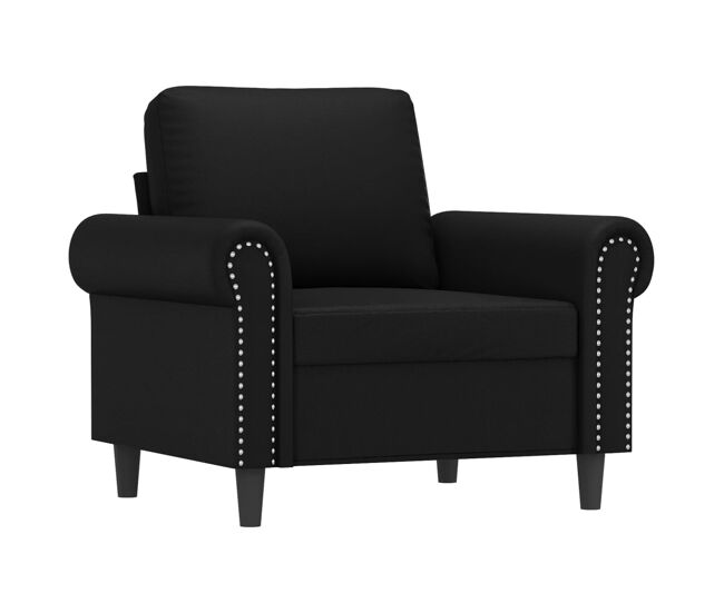 Vidaxl sillón cuero sintético negro 60 cm