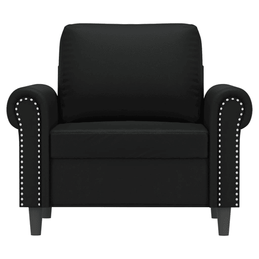 vidaXL Poltrona couro artificial 60 cm preto vidaXL Poltrona couro artificial 60 cm preto