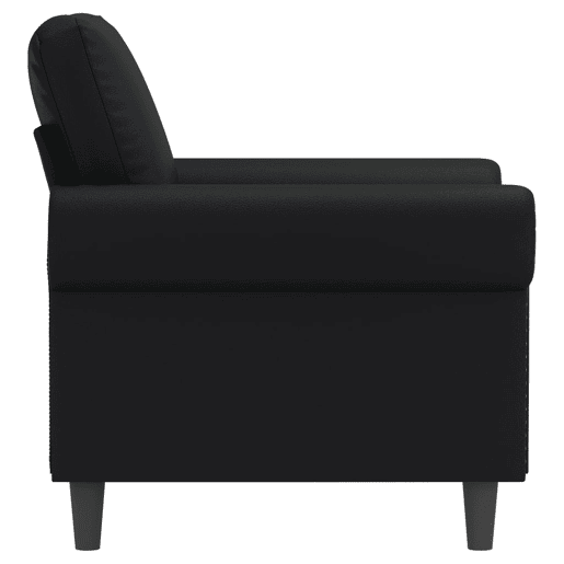 vidaXL Poltrona couro artificial 60 cm preto vidaXL Poltrona couro artificial 60 cm preto