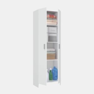 Armário multiuso com 2 portas com efeito madeira