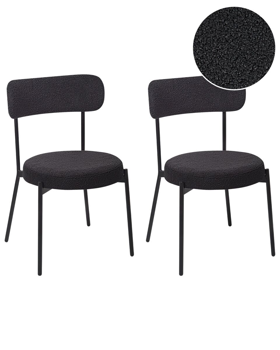 Beliani Silla de comedor ALLISON Negro