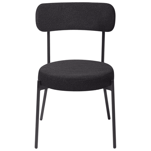 Conjunto de 2 cadeiras de jantar ALLISON Bouclé Preto