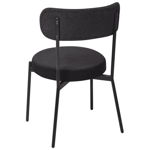 Conjunto de 2 cadeiras de jantar ALLISON Bouclé Preto
