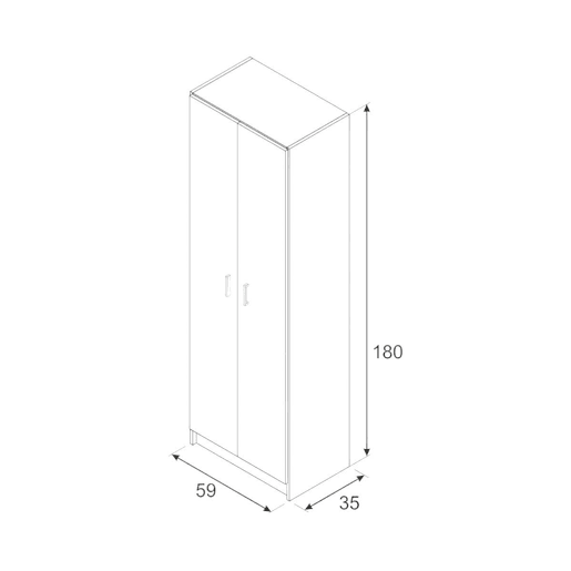 Armário multiuso com 2 portas com efeito madeira Armário multiuso com 2 portas com efeito madeira