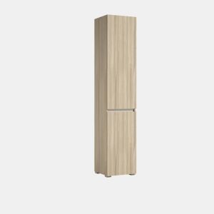 Armário multiuso com 2 portas com efeito madeira