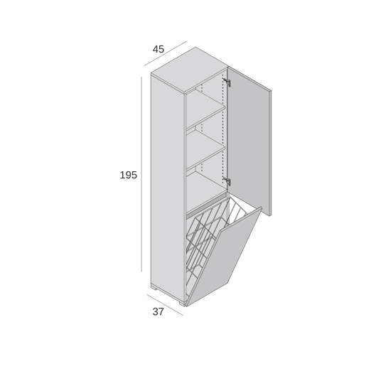Armário multiuso com 2 portas com efeito madeira Armário multiuso com 2 portas com efeito madeira