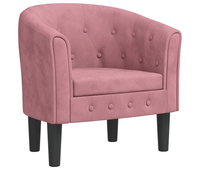 Vidaxl sillón de terciopelo rosa
