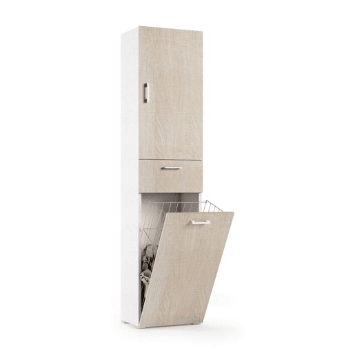 Armário multiuso com 2 portas com efeito madeira Armário multiuso com 2 portas com efeito madeira