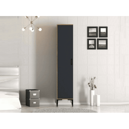 Armário multiuso com 1 porta efeito madeira Armário multiuso com 1 porta efeito madeira