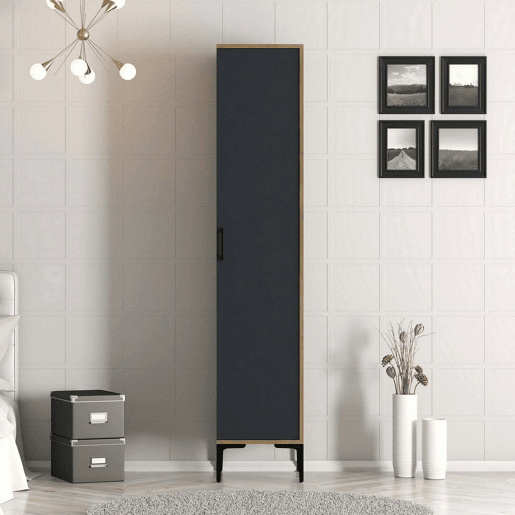 Armário multiuso com 1 porta efeito madeira Armário multiuso com 1 porta efeito madeira