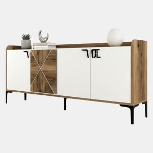 Console com efeito madeira