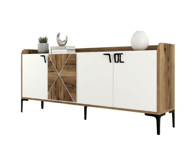 Console com efeito madeira