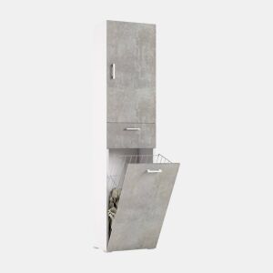 Armário multiuso com 2 portas com efeito madeira