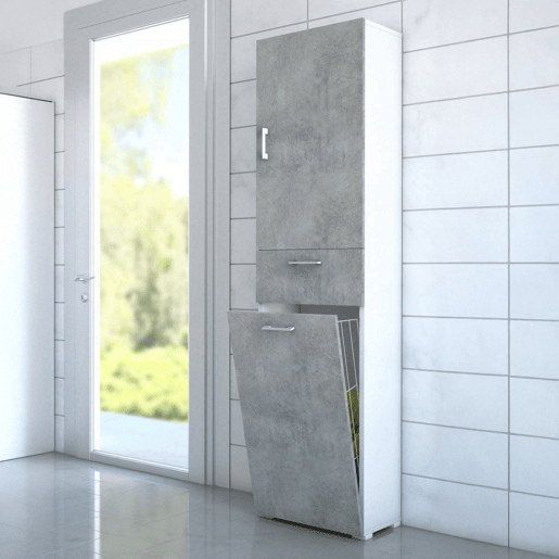 Armário multiuso com 2 portas com efeito madeira Armário multiuso com 2 portas com efeito madeira
