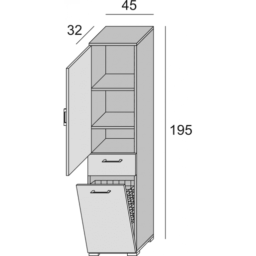 Armário multiuso com 2 portas com efeito madeira Armário multiuso com 2 portas com efeito madeira