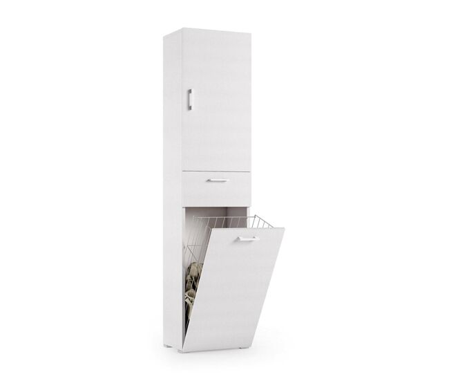 Armário multiuso com 2 portas com efeito madeira
