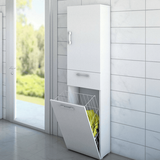 Armário multiuso com 2 portas com efeito madeira