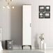 Armário multiuso com 1 porta efeito madeira 40 Armário multiuso com 1 porta efeito madeira 40 Blanco/ Madera