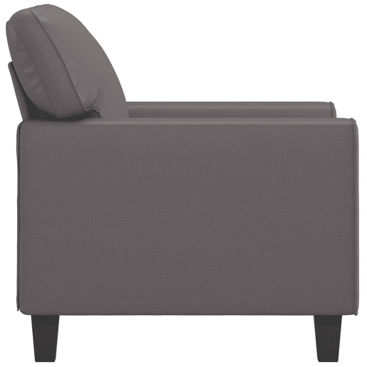 vidaXL Poltrona 60 cm couro artificial cinzento vidaXL Poltrona 60 cm couro artificial cinzento
