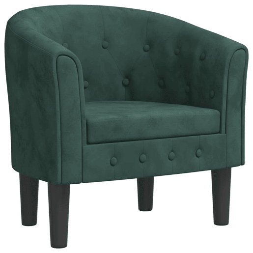 vidaXL Poltrona veludo verde-escuro vidaXL Poltrona veludo verde-escuro