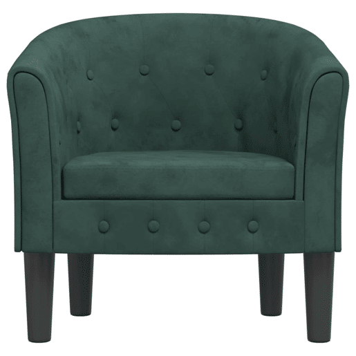 vidaXL Poltrona veludo verde-escuro vidaXL Poltrona veludo verde-escuro
