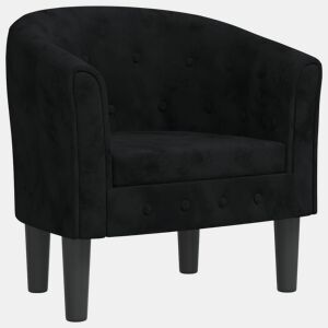 vidaXL Poltrona veludo preto