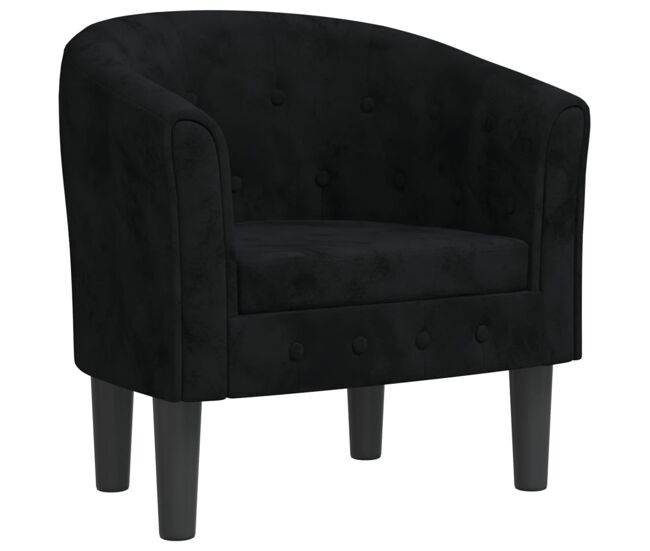 Vidaxl sillón de terciopelo negro