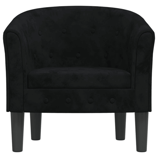 vidaXL Poltrona veludo preto vidaXL Poltrona veludo preto