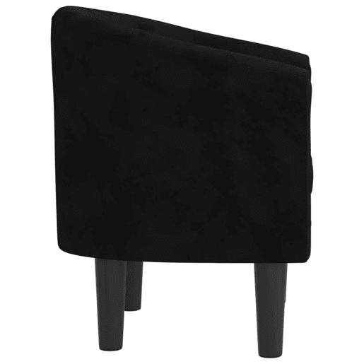 vidaXL Poltrona veludo preto vidaXL Poltrona veludo preto