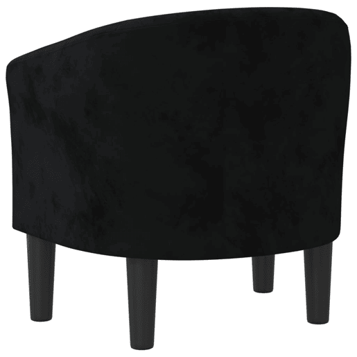vidaXL Poltrona veludo preto vidaXL Poltrona veludo preto