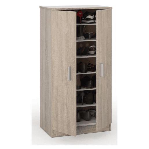 Armário multiuso com 2 portas com efeito madeira Armário multiuso com 2 portas com efeito madeira