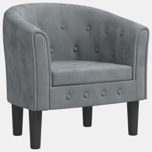 vidaXL Poltrona veludo cinzento-escuro