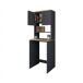 Armario Multiusos 2 Puertas 3 Estantes en Madera Noble 65 Armario Multiusos 2 Puertas 3 Estantes en Madera Noble 65 Negro/ Madera