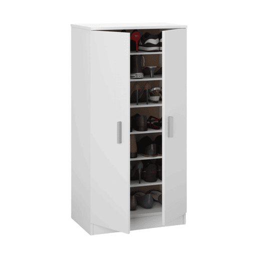 Armário multiuso com 2 portas com efeito madeira