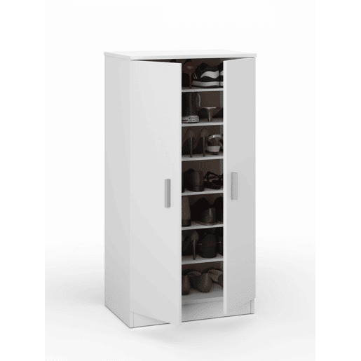 Armário multiuso com 2 portas com efeito madeira
