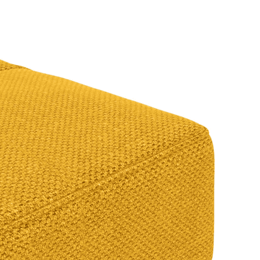 vidaXL Sofá-cama 2 lugares com duas almofadas tecido amarelo