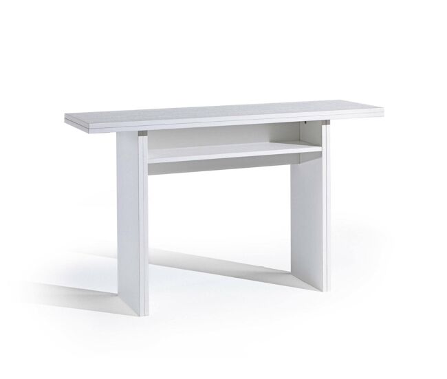 Mesa de consola extensível com efeito madeira