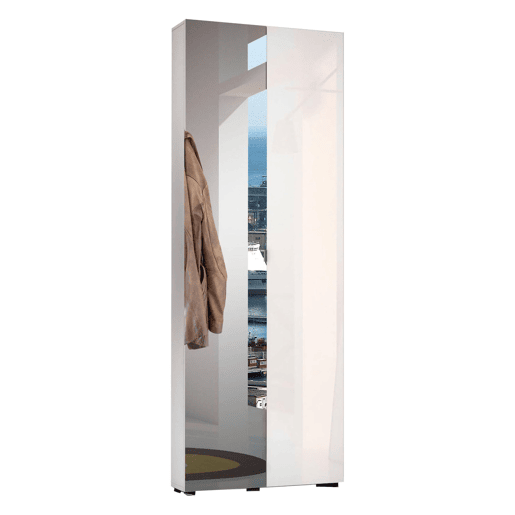 Armário multiuso com 2 portas com efeito madeira
