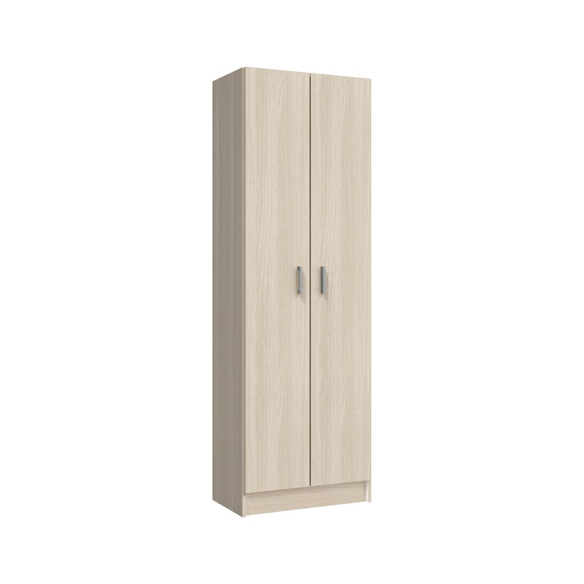 Armário multiuso com 2 portas com efeito madeira 58 Natural