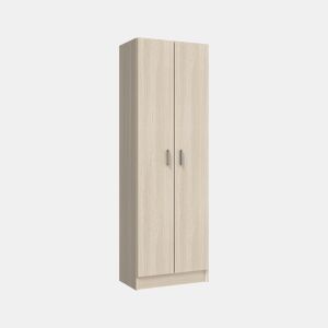 Armário multiuso com 2 portas com efeito madeira